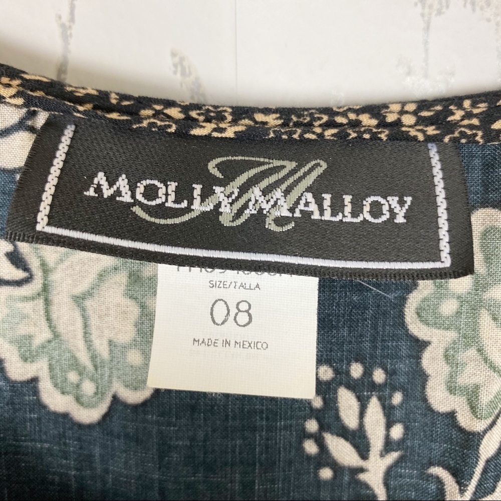 VINTAGE MOLLY MALLOY Cottage Mixed Print Maxi Dress 8 - Picture 7 of 9